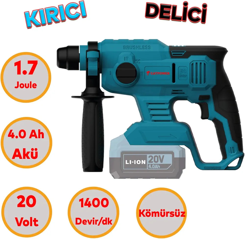 Catpower 4235 Akülü Kömürsüz Li-ion 20 V 4.0 Ah Batarya