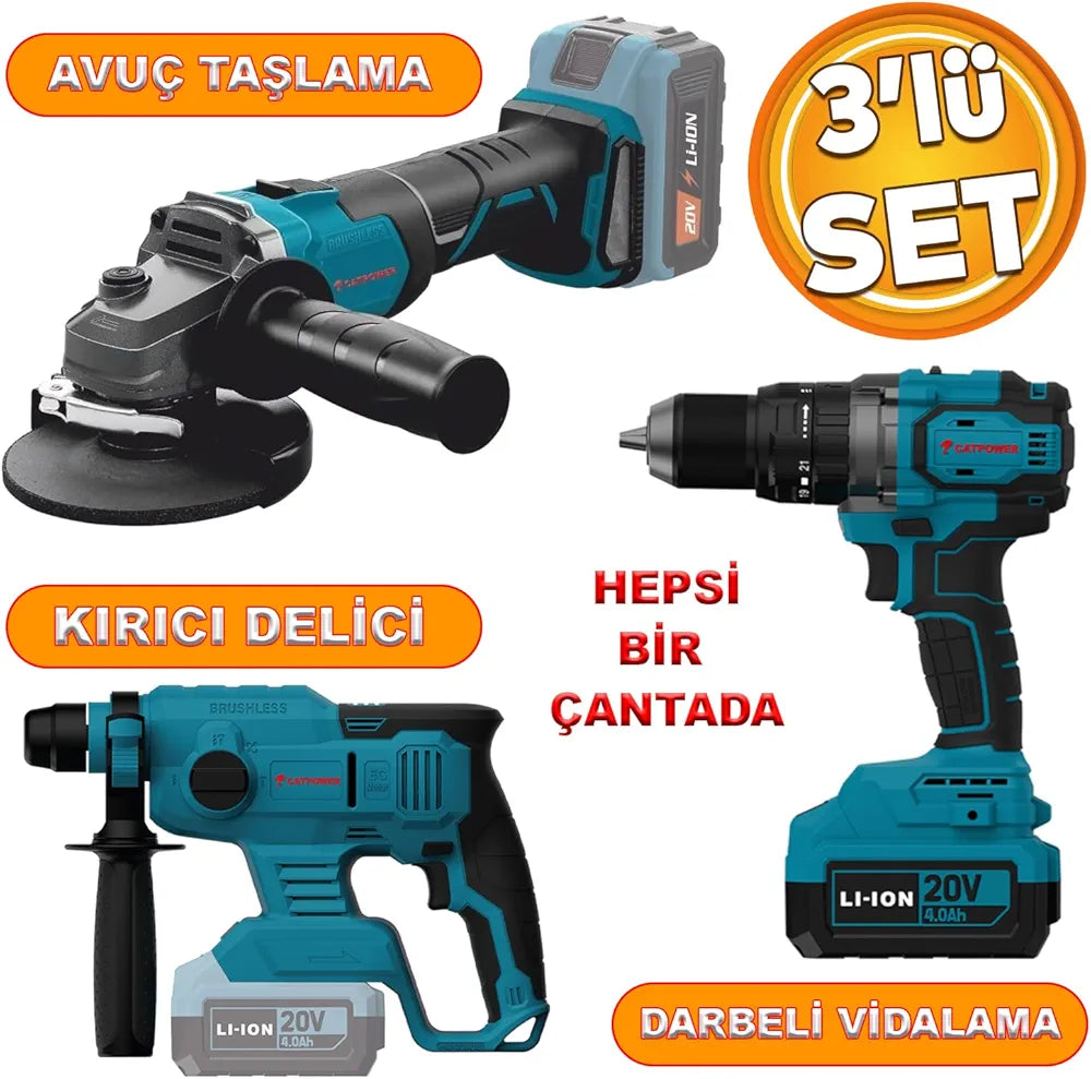 Catpower 4235 Akülü Kömürsüz Li-ion 20 V 4.0 Ah Batarya
