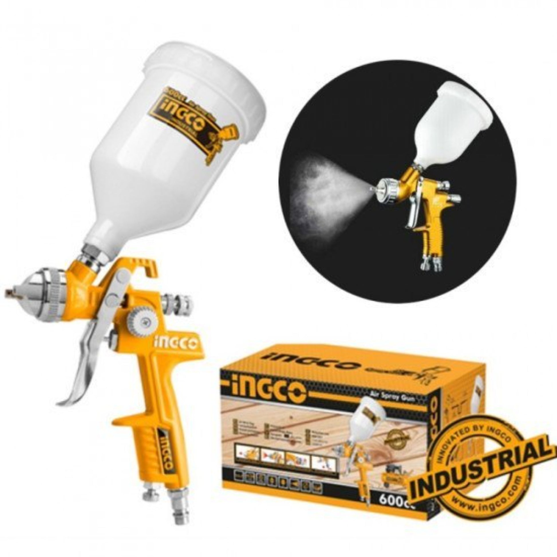 Ingco ING-ASG1061 600 cc Endüstriyel HVLP Boya Tabancası - e-toptanhirdavat.com