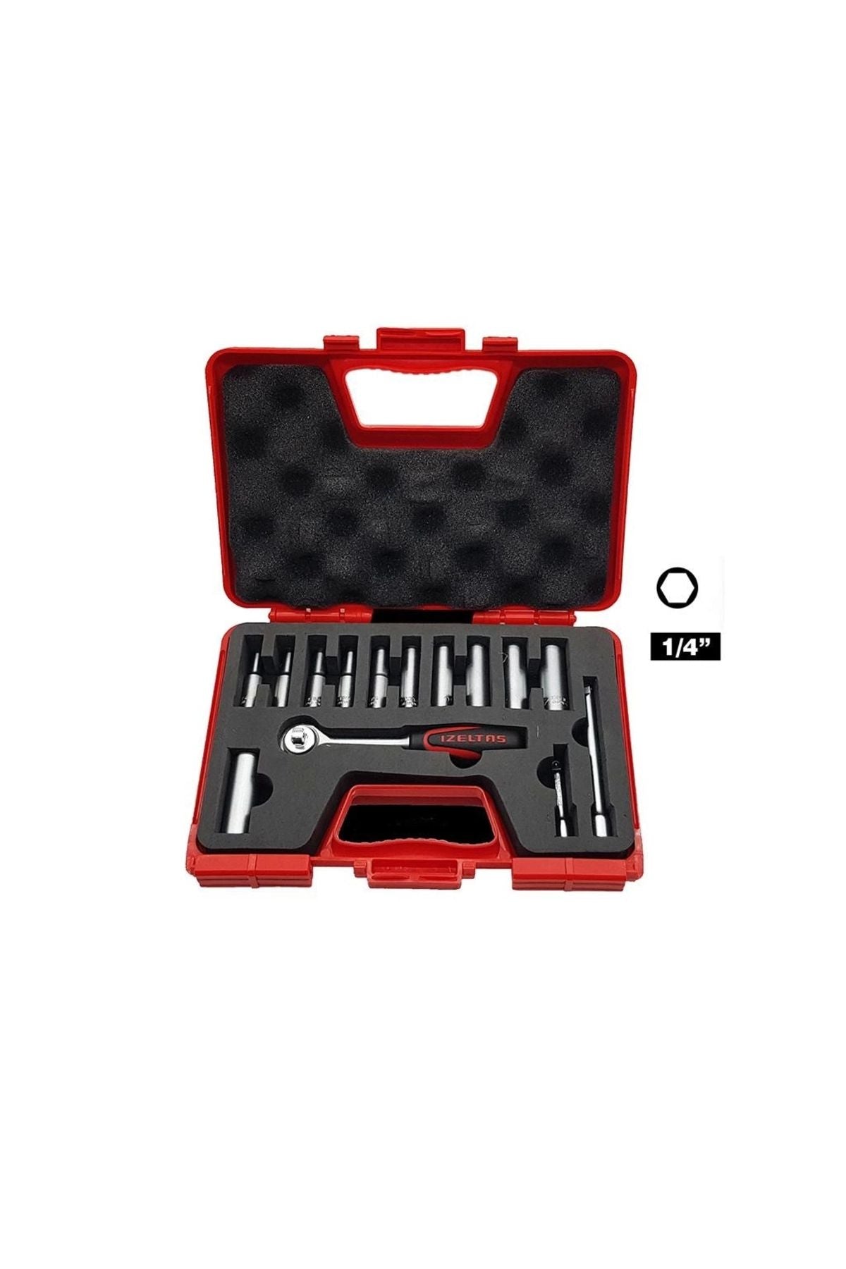 1107006014 1/4 Derin Lokma Anahtar Takımı (14 Parça) - E-Toptan Hırdavat ürün görseli