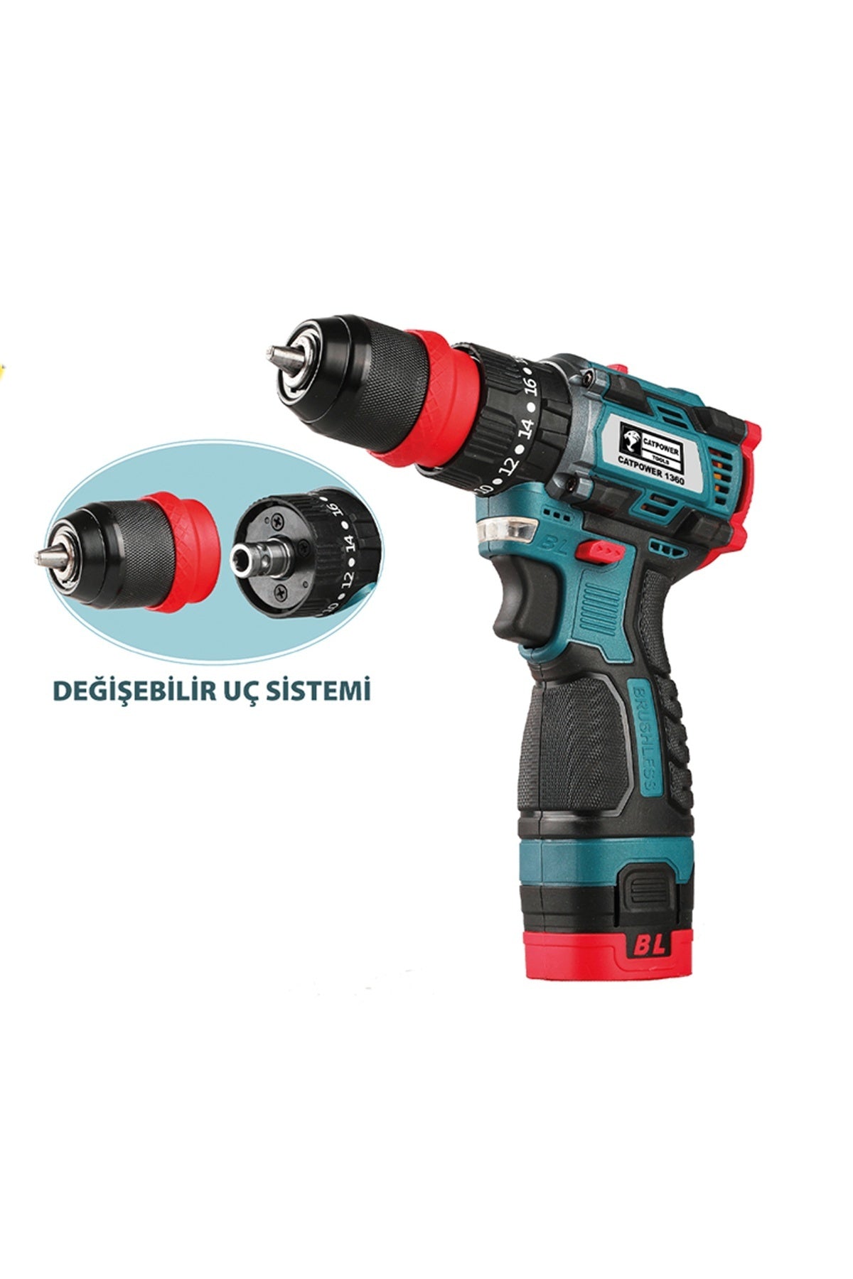 CATPOWER 1360 Kömürsüz Akülü Vidalama 16V Li-ion 2.0 Ah - CATPOWER ürün görseli