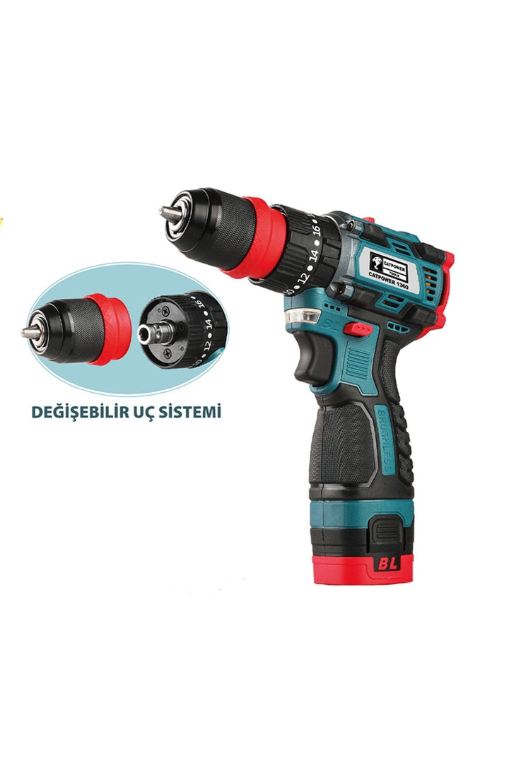 CATPOWER 1360 Kömürsüz Akülü Vidalama 16V Li-ion 2.0 Ah - CATPOWER ürün görseli