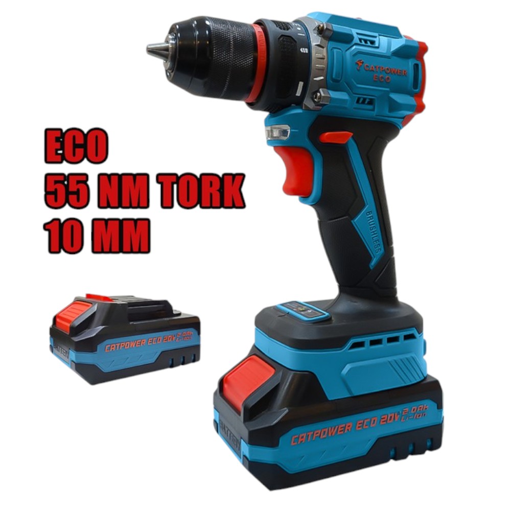CATPOWER 1010 Kömürsüz Akülü Vidalama Li-ion (Set) 10 mm 20V 2.0 Ah - CATPOWER ürün görseli
